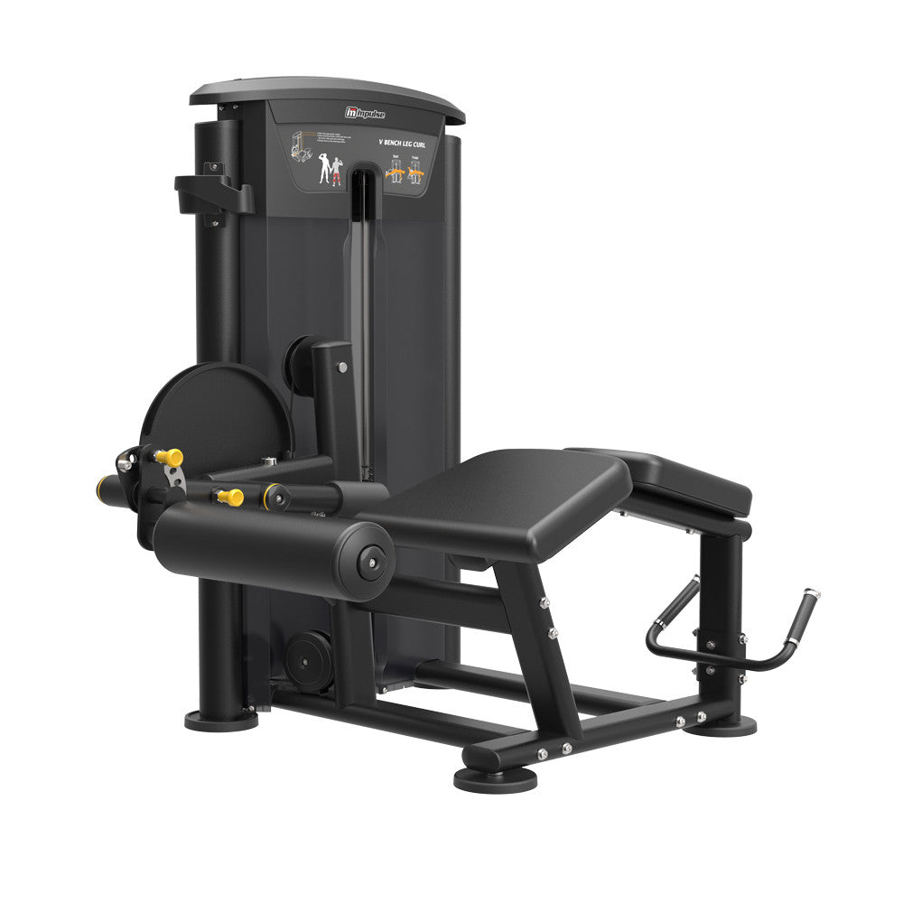 Impulse Fitness Beinbeuger liegend, IT9521, Prone Leg Curl, 90kg Gewichtsblock, Black Edition