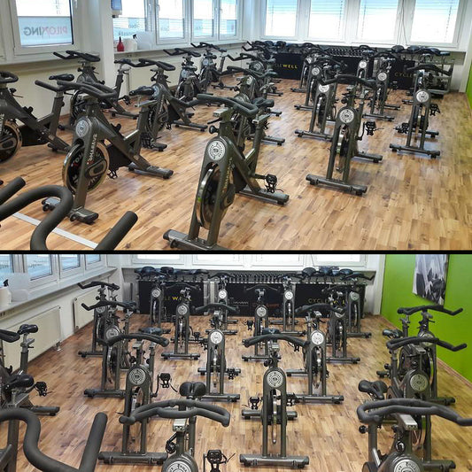 Tomahawk S-Serie Indoor Cycling, 22 Stück, mit großem Cycle Well Paket, Sonderfarbe, gebraucht - überholter Zustand