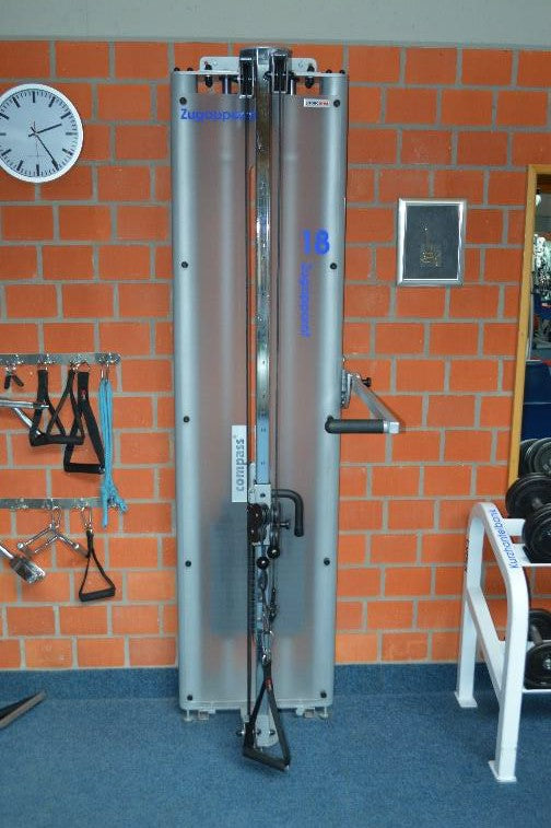 Proxomed traction device, height-adjustable, freestanding, 80 kg, silver, used
