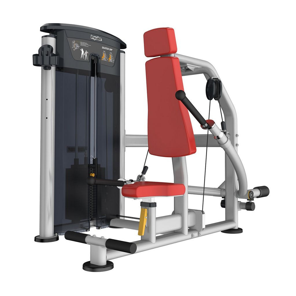 Impulse Fitness Trizepsmaschine, Dip sitzend, IT9517, Seated Dip, 90kg Gewichtsblock