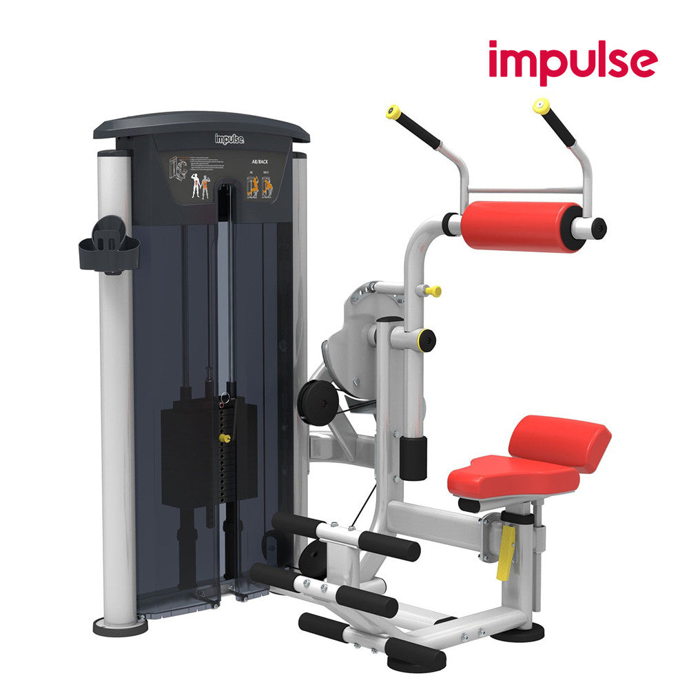 Impulse Fitness Bauch und Rückenstrecker, 2 in 1 Kombimaschine, IT9534, Abdominal/Back Extension, 90kg Gewichtsblock