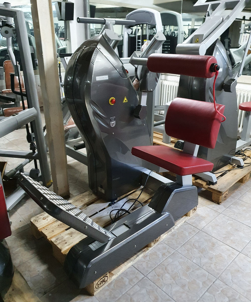 Milon PREMIUM strength and endurance circuit in carbon, built in 2014, including TV traffic light, red upholstery, ab-adductors, used and refurbished - good condition
