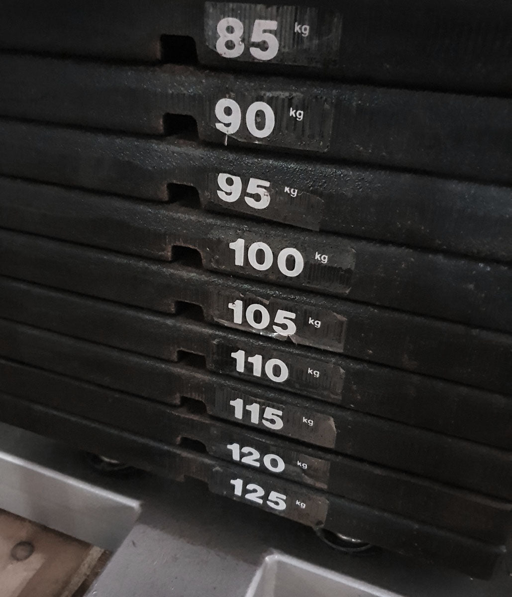 L+K Leg Press, lying, Gym80 Similar, Leg Press Oldschool Bodybuilding, Silver, used - tested condition