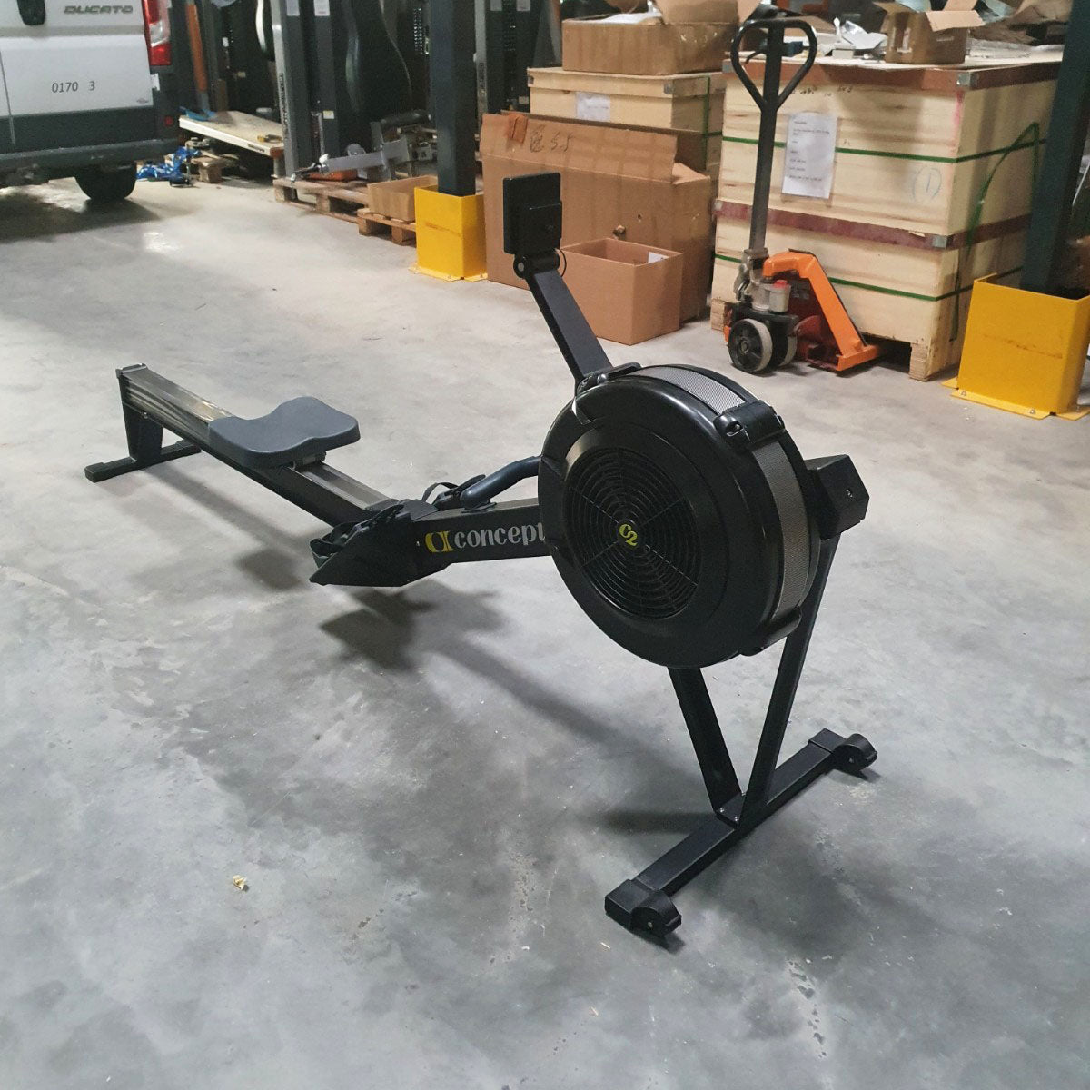 Concept2 Rudergerät Modell E / D mit PM5 Monitor - Farbe Schwarz - gebraucht - geprüfter Zustand