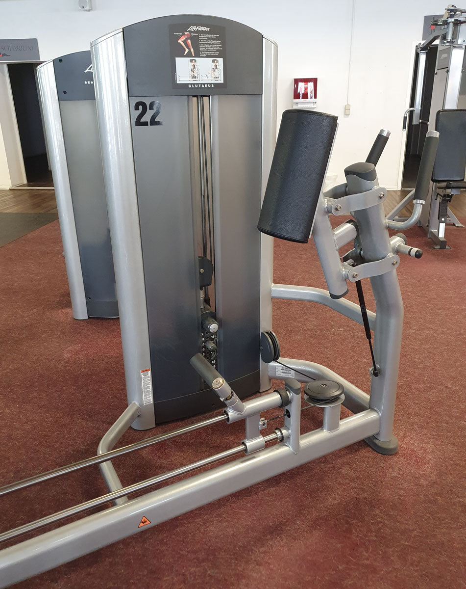 Life Fitness Set 10 Kraftgeräte, Signature Serie, Rahmen Silber, Polster Schwarz, gebraucht - überholter Zustand