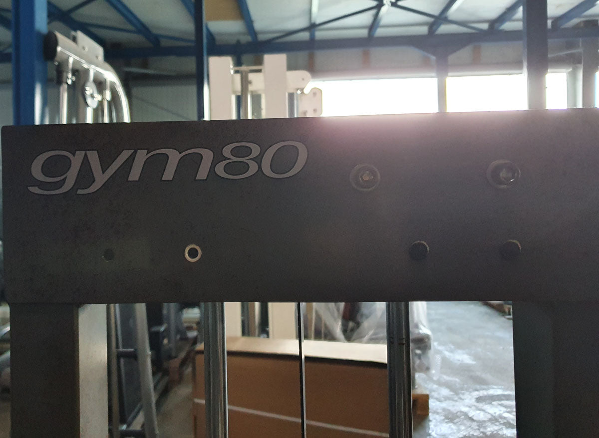 Gym80 back extension machine, hyperextension, back extension, old school, 120kg weight block, used