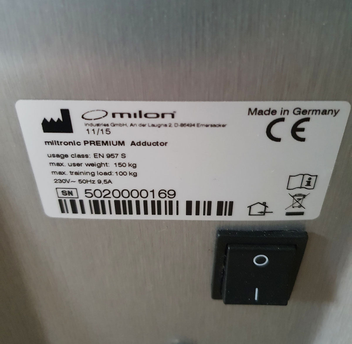 Milon Premium Adduktoren - Abduktorenmaschinen, Hip Abductor and Adductor, 2 Geräte im Set, Gehäuse Aluminium gebürstet, gebraucht - überholter Zustand