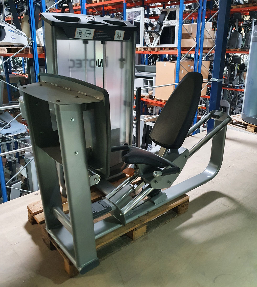 Inotec Beinpresse, Leg Press, Rahmenfarbe Silber, Polsterfarbe Schwarz, gebraucht - überholter Zustand
