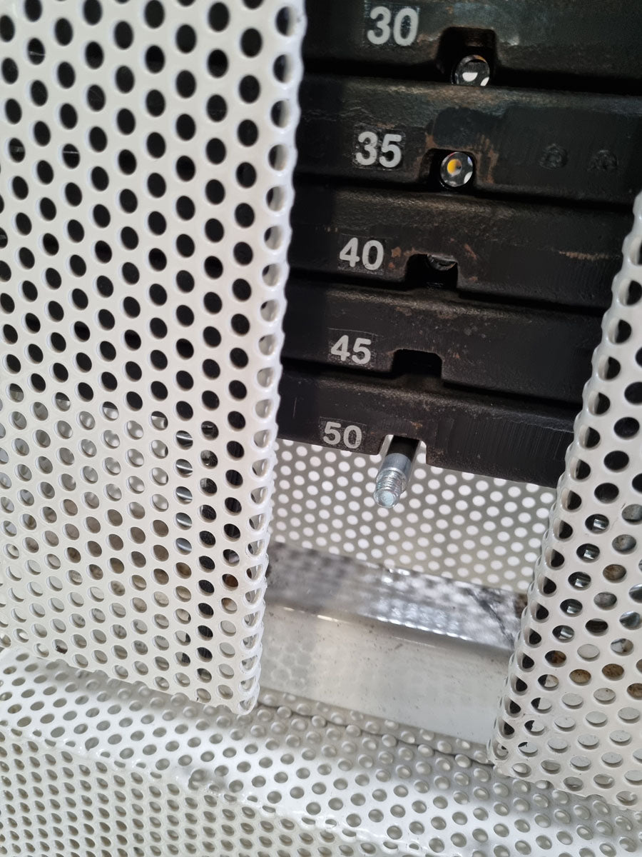 Mr System Lati Isolator, rowing with chest support, rowing, frame color white, upholstery black, used with signs of wear