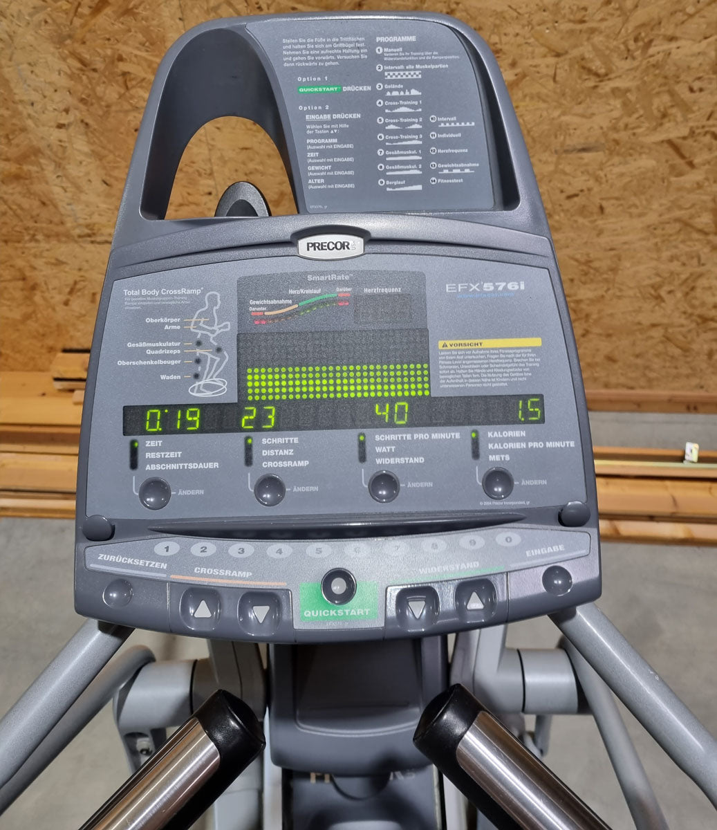 Precor Crosstrainer, EFX 576i mit CrossRamp - Steigung verstellbar, Ellipsentrainer - gebraucht - überholter Zustand