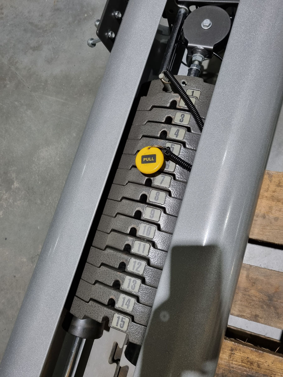 Hoist PTS 3D Multipresse mit Kabelzug Crossover, Max Rack Smith Machine with Cable Crossover, Dual Adjustable Pulley DAP, Rahmenfarbe Silber, gebrauchter - überholter Zustand