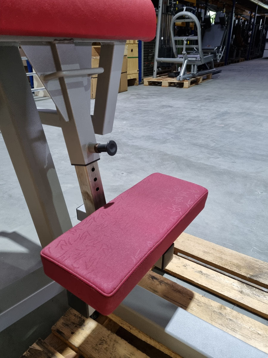 Dr. Wolff Gluteus Radial, Elypso 400 Pomaschine, Rahmenfarbe Silber, Polsterfarbe Rot, gebraucht - überholter Zustand