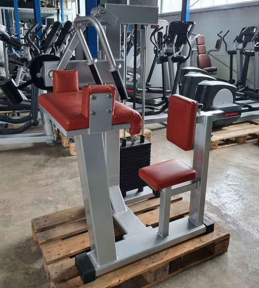 Gerva Trizepsmaschine horizontal, Triceps Extension, Rahmenfarbe Silber, Polsterfarbe Orange, gebraucht - geprüfter Zustand