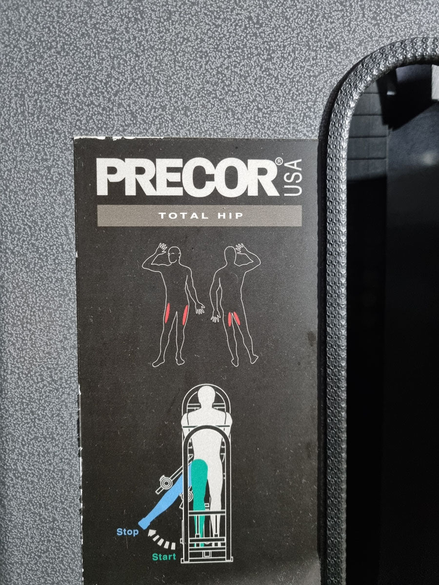 Precor Total Hip Kickmaschine, Hüftpendel, Multi Hip Maschine, Rahmenfarbe Schwarz, Polsterfarbe Schwarz, gebraucht - überholter Zustand