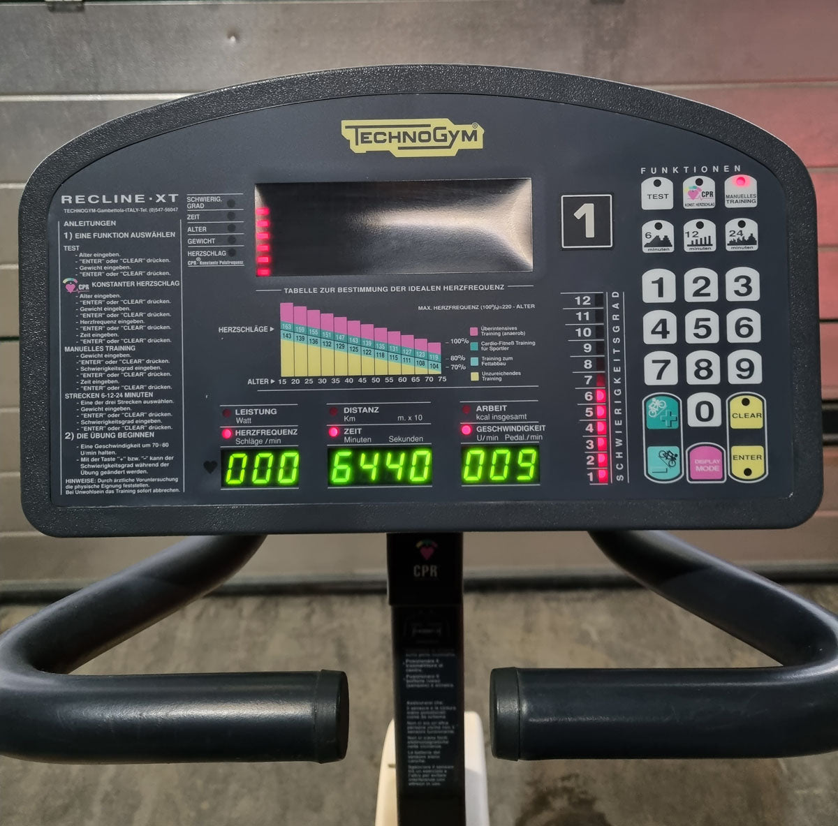 TechnoGym Recumbent XT Line, recumbent ergometer, used