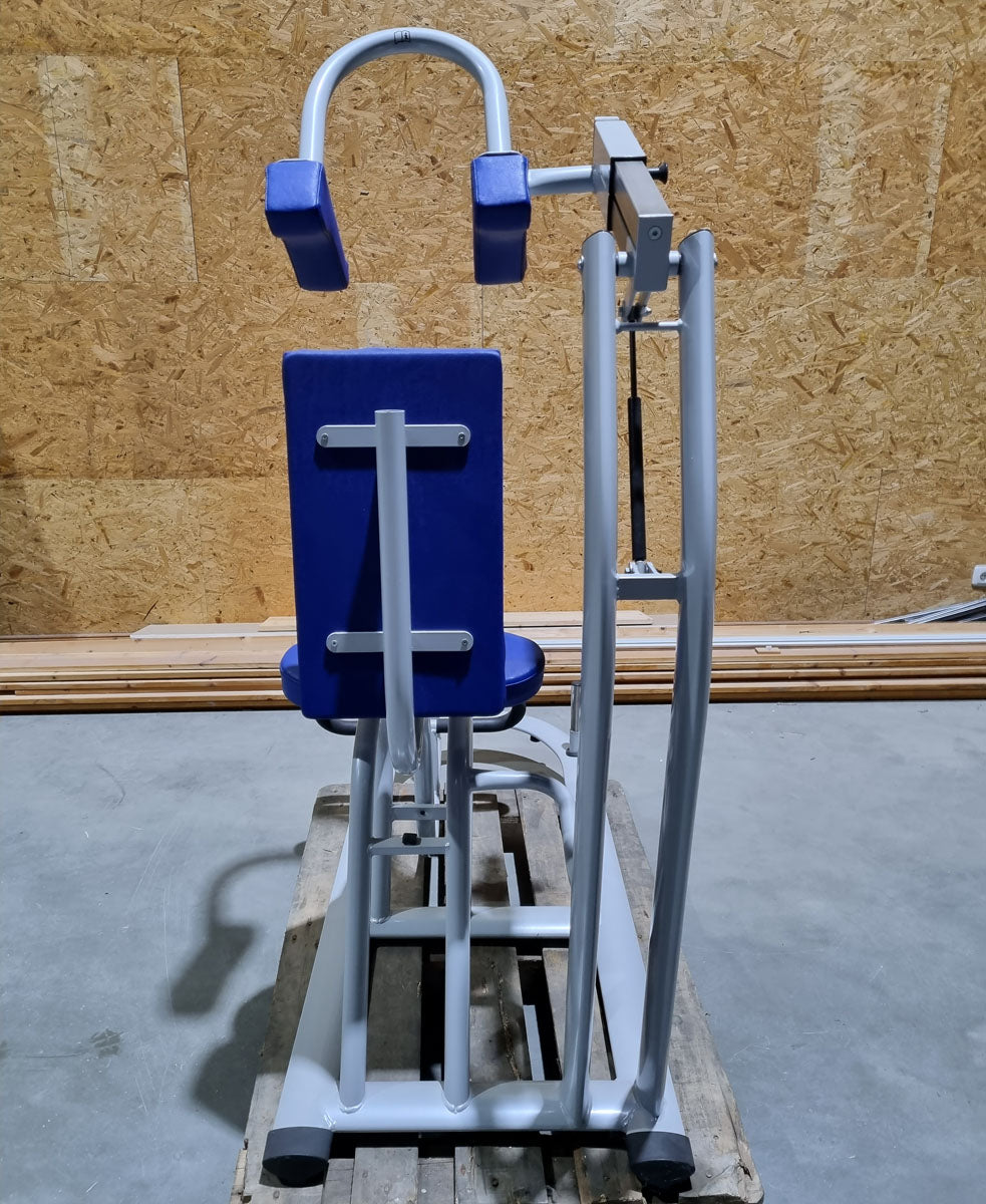 Dr. Wolff Ab Curl 536, back-friendly abdominal machine crunch, frame color silver - used - refurbished condition