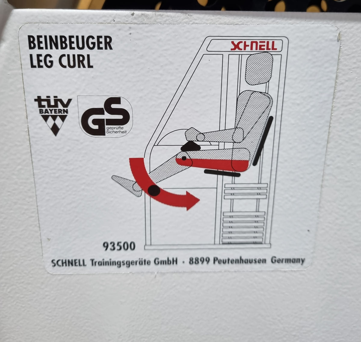 Schnell Beinstrecker und Beinbeuger sitzend im Set 2 Geräte - Neu lackiert - Leg Curl und Leg Extension, Rahmenfarbe Weiß, Polsterfarbe Blau, gebraucht - überholter Zustand