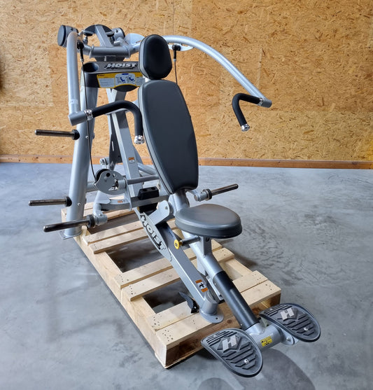 Hoist Roc-IT Incline Chestpress, RPL-5303 Bankdrückmaschine Schräg, schräge Brustpresse, Roc IT Plate loaded Serie, Rahmenfarbe Silber, gebraucht - überholter Zustand