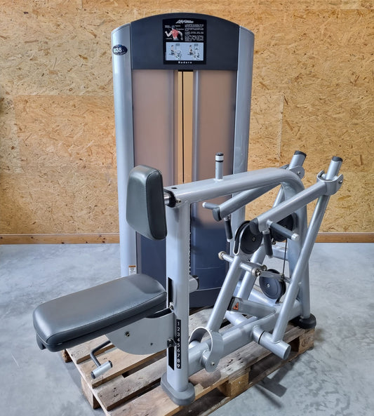 Life Fitness Rudern mit Bruststütze, Row - Rear Deltoid, Signature Series, 145kg Gewichtsblock, Rahmenfarbe Silber, gebraucht - überholter Zustand