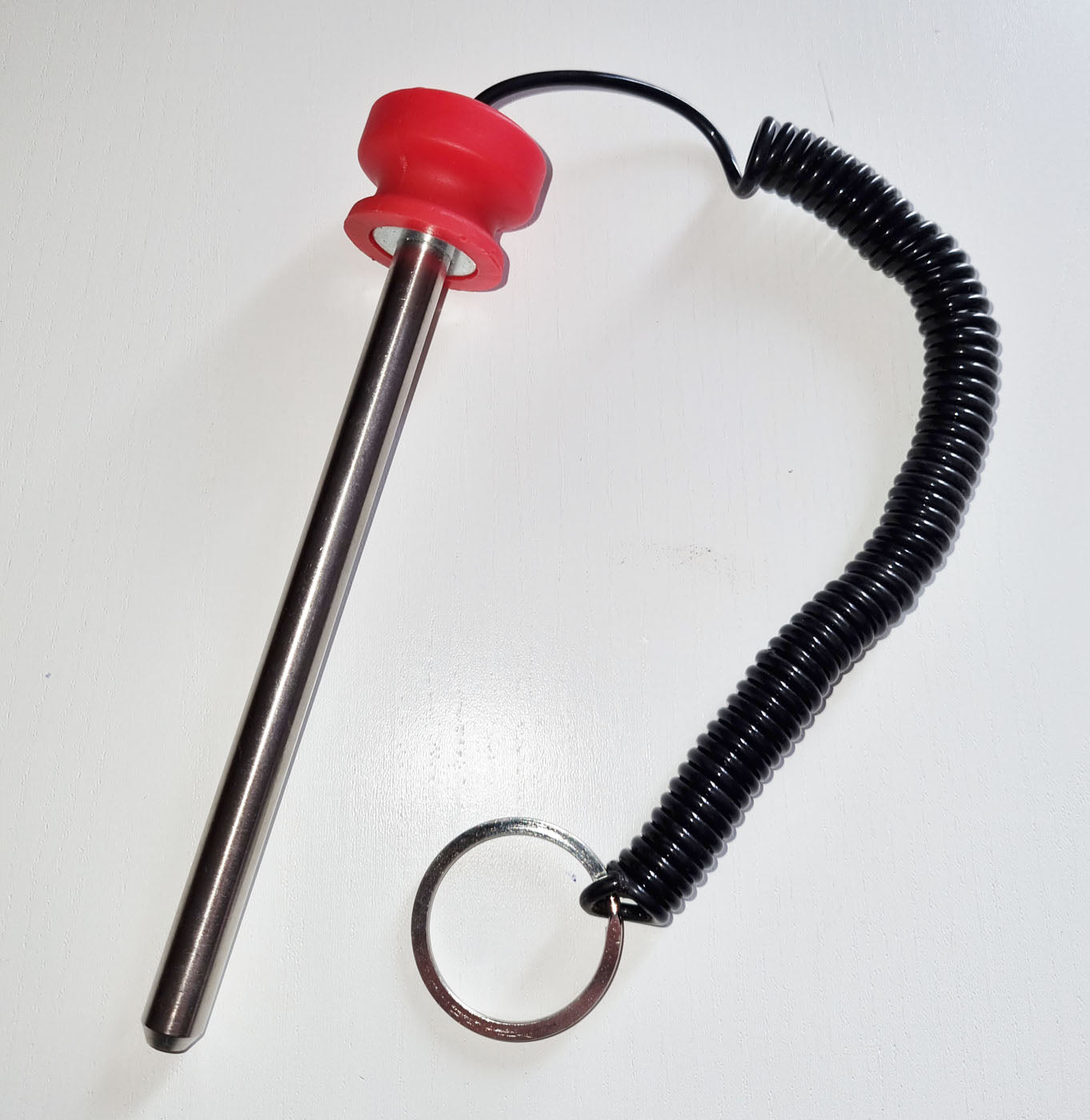 Magnetic plug pin for weight magazines with spiral cable 10*140
