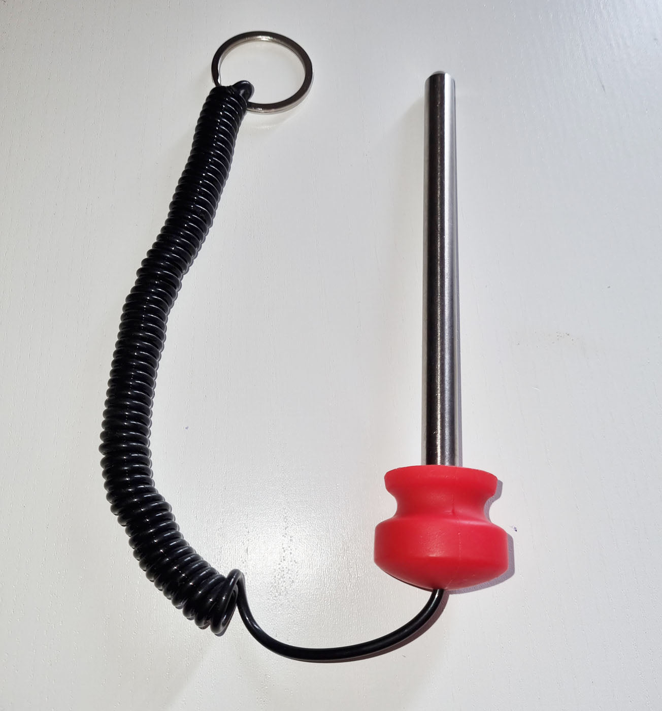 Magnetic plug pin for weight magazines with spiral cable 10*140