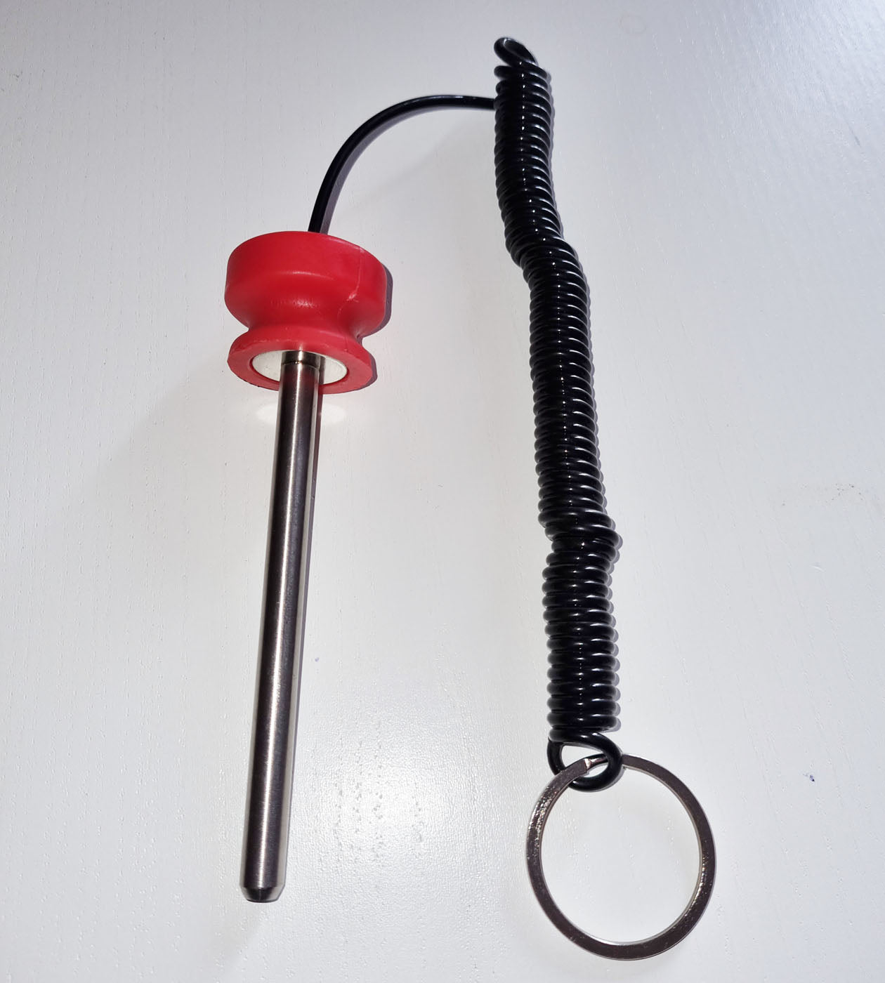Magnetic plug pin for weight magazines with spiral cable 8*100