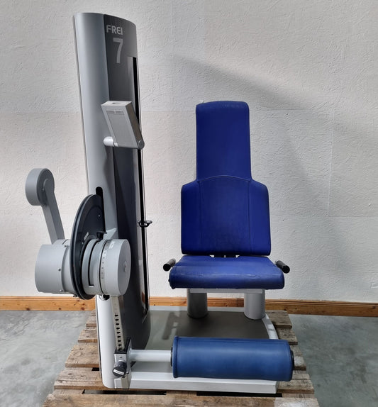 Frei Genius Eco Beinstrecker verstellbar, Kniestrecker, Leg Extension, Rahmenfarbe Silber, gebraucht - überholter Zustand
