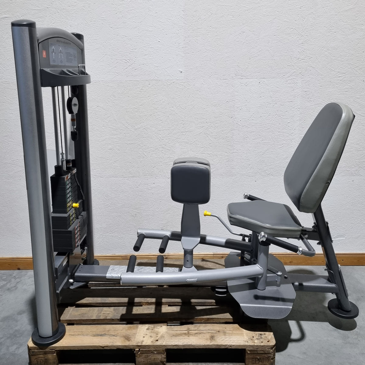 Impulse Fitness Abduktoren und Adduktoren 2 in 1 Kombimaschine - Hip Abduction and Hip Adduction, Rahmenfarbe Grau-Anthrazit, gebraucht - überholter Zustand