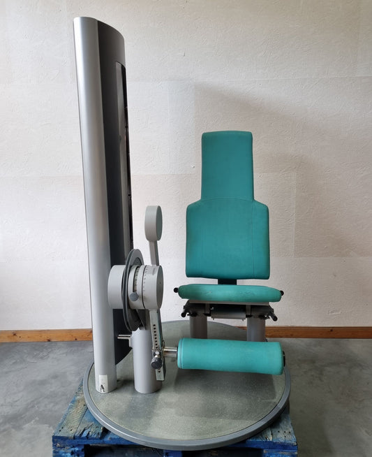 Frei Genius Beinstrecker verstellbar, Kniestrecker, Leg Extension, Rahmenfarbe Silber, gebraucht - überholter Zustand