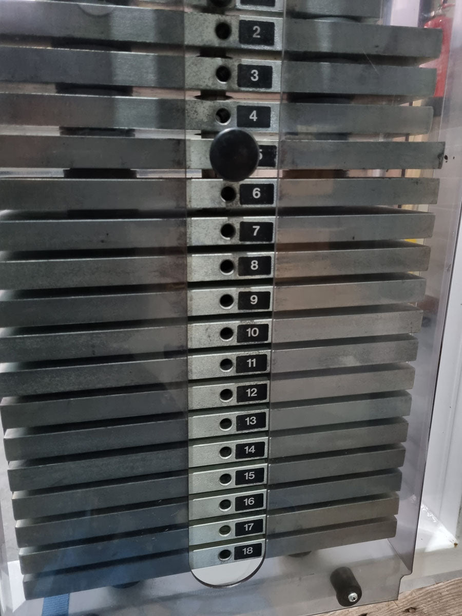 Proxomed Compass shoulder blade fixator / support press - lat pulldown and dips - 2-in-1 combination device, frame color white, used - refurbished condition