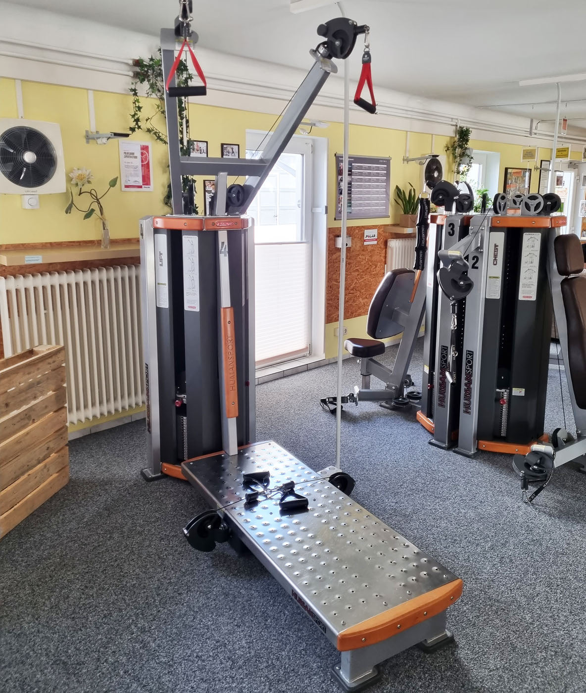 StarTrac Human Sports Line Zirkel, 6 Kraftgeräte im Set, gebraucht, überholter Zustand