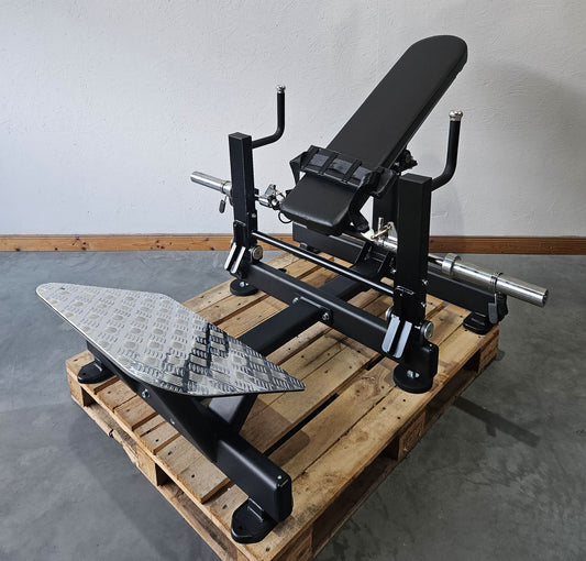 DankSport Hip Thrusts Maschine - Gluteusmaschine - Glute Trainer - Pomaschine Plate loaded Kraftgerät für Gesäßmuskel - Schwarz - NEU