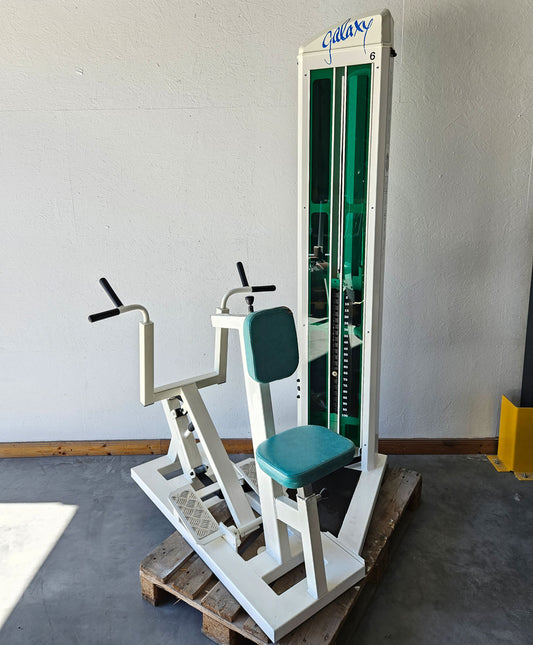 Multi-Form Galaxy, Rudern mit Bruststütze, Row, Lat-Rudern, Rahmenfarbe Weiß, gebraucht mit Gebrauchsspuren