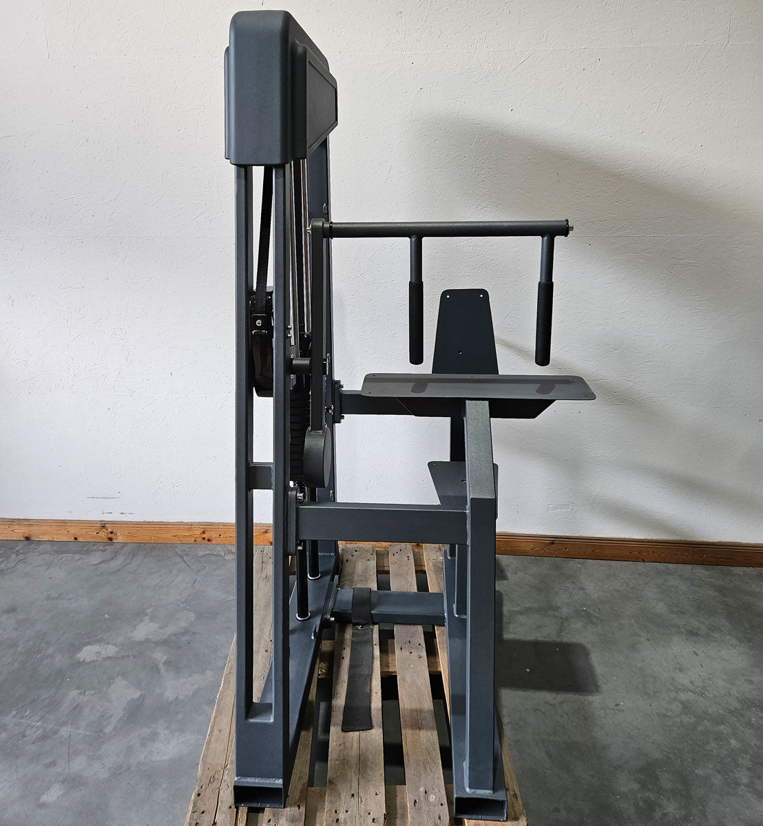Trizepsmaschine Horizontal, Trizepsstrecker, Triceps Extension, Hersteller ähnlich Gym80 oder L+K, Rahmenfarbe Anthrazit, gebraucht - geprüfter Zustand
