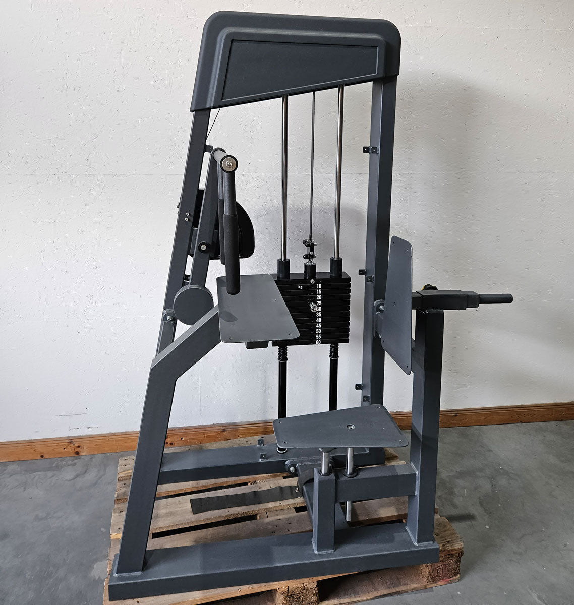 Trizepsmaschine Horizontal, Trizepsstrecker, Triceps Extension, Hersteller ähnlich Gym80 oder L+K, Rahmenfarbe Anthrazit, gebraucht - geprüfter Zustand