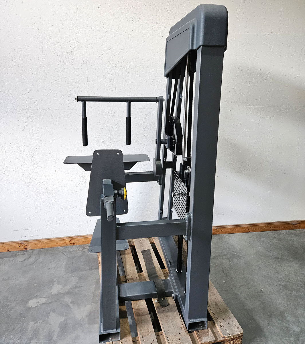 Trizepsmaschine Horizontal, Trizepsstrecker, Triceps Extension, Hersteller ähnlich Gym80 oder L+K, Rahmenfarbe Anthrazit, gebraucht - geprüfter Zustand