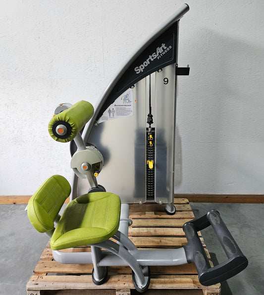 SportsArt Rückenstrecker Maschine S932 A932 N932, Back Extension, Hyperextension Machine, Rahmenfarbe Silber, gebraucht - überholter Zustand