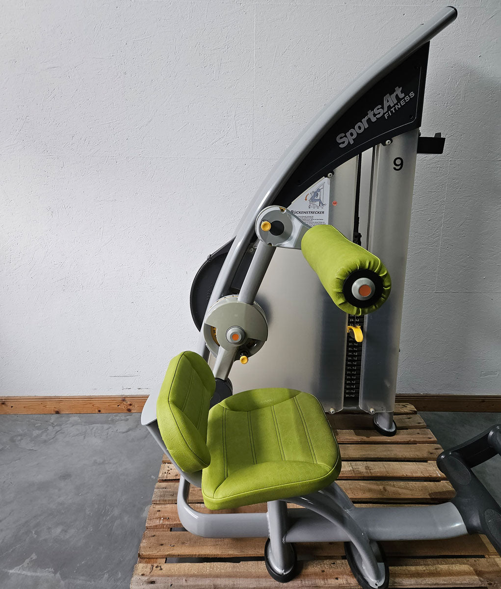 SportsArt Rückenstrecker Maschine S932 A932 N932, Back Extension, Hyperextension Machine, Rahmenfarbe Silber, gebraucht - überholter Zustand