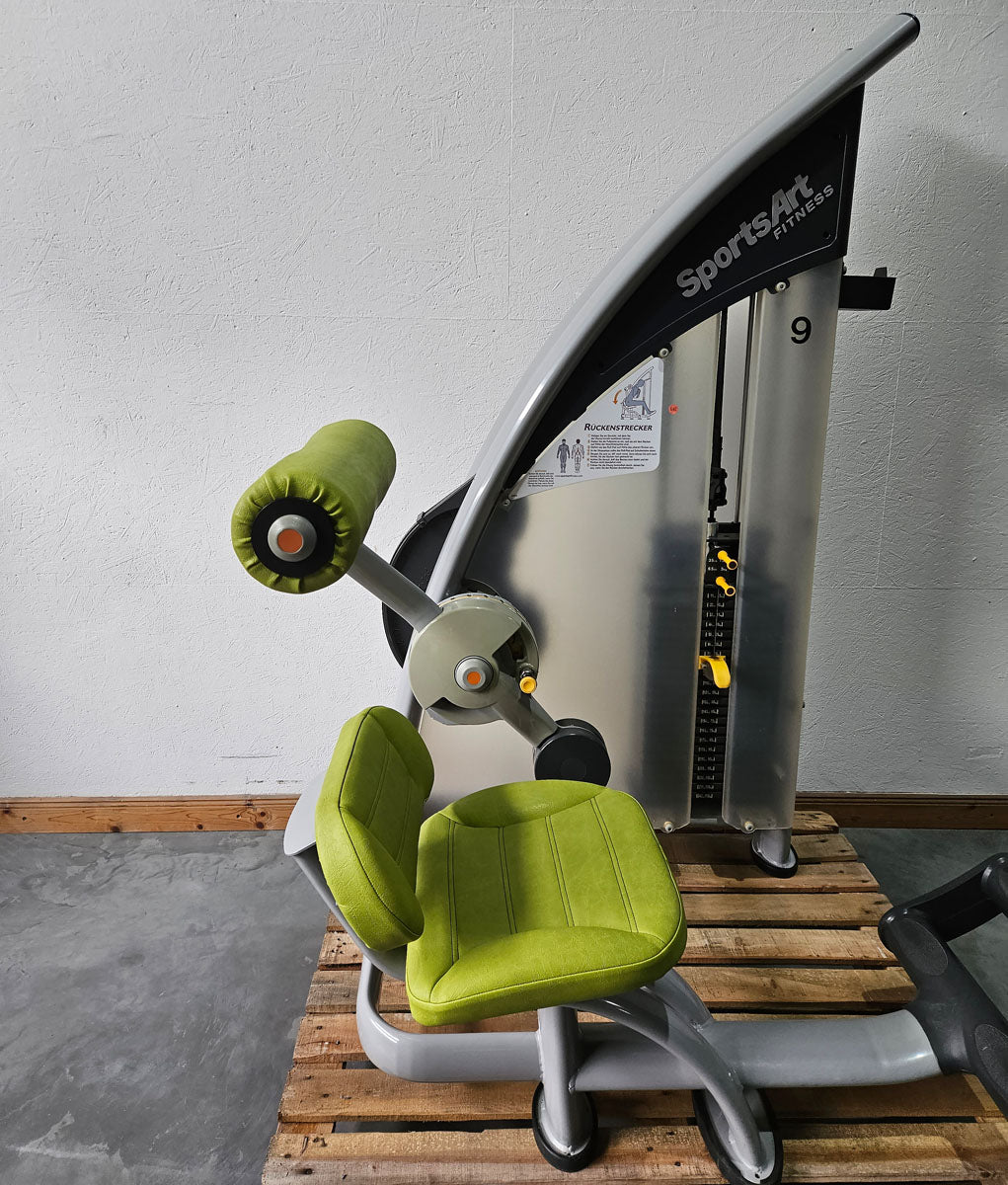 SportsArt Rückenstrecker Maschine S932 A932 N932, Back Extension, Hyperextension Machine, Rahmenfarbe Silber, gebraucht - überholter Zustand