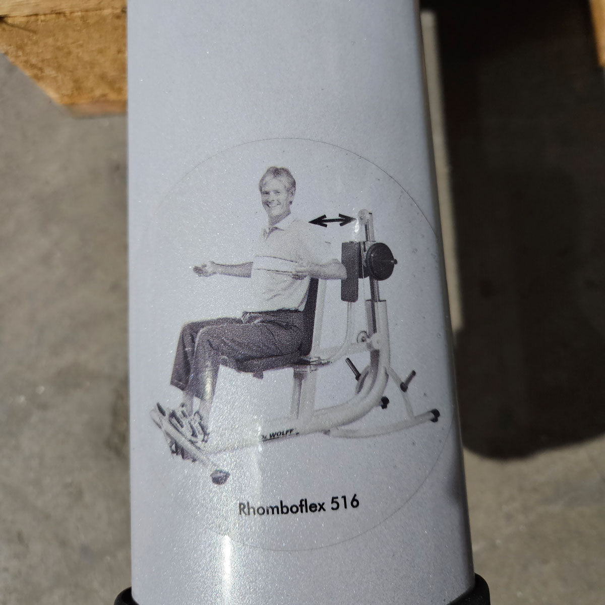 Dr. Wolff Rhomboflex 516, posture stabilizer, butterfly reverse, frame color silver, upholstery red, used - refurbished condition