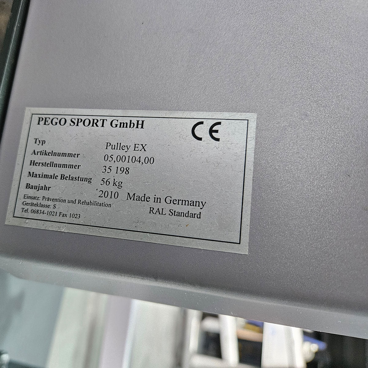 Pego Sport Pulley EX, Vertikalzug Explosiv, 2 Seilzüge im Set, Kabelzüge für Physio und Reha, Made in Germany - gebraucht - überholter Zustand