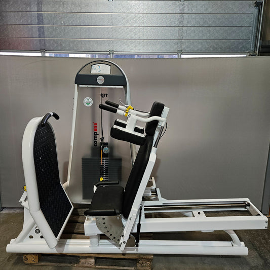 Proxomed Funktionsstemme Compass 530, Beinpresse verstellbar, MPG, Reha, Rahmenfarbe Weiß, Polster Schwarz, gebraucht - überholter Zustand