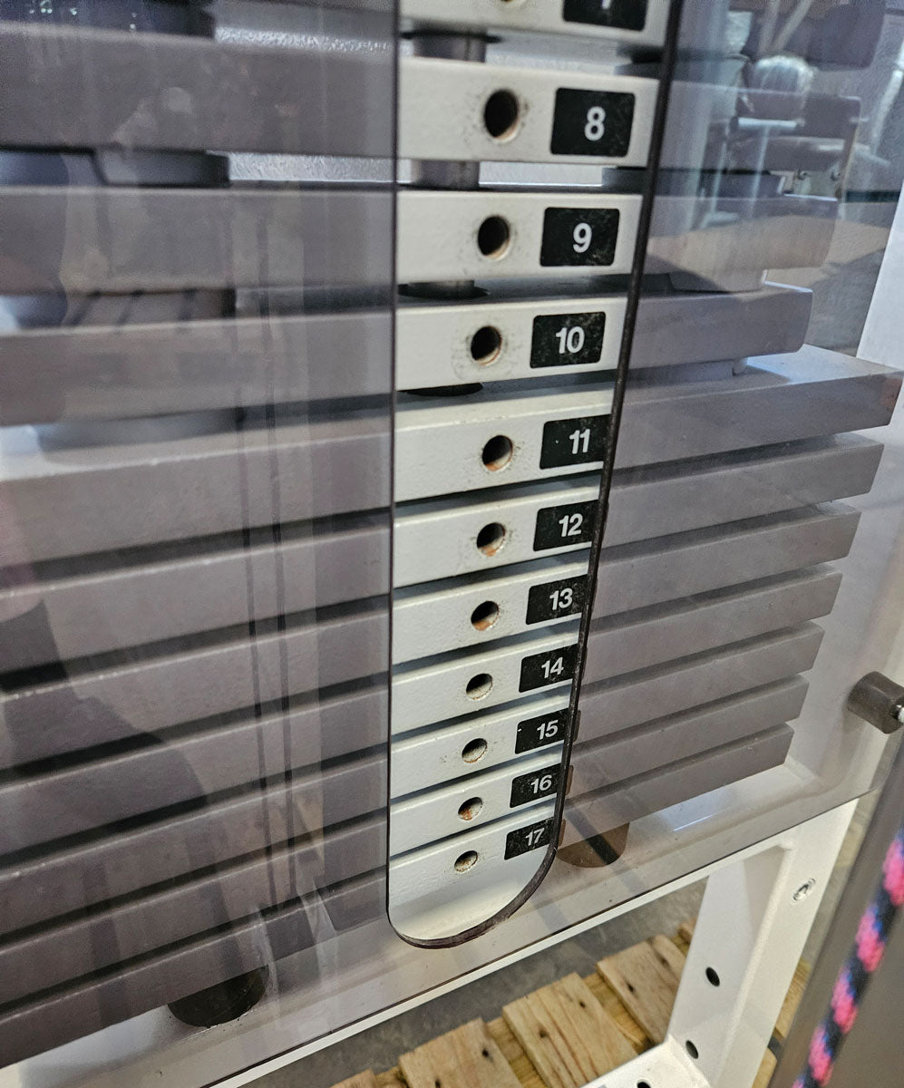 Proxomed Zugapparat Compass Speedy W - Seilzug höhenverstellbar, Reha Kabelzug, Zwei Auszüge, Wandmontage, Farbe Weiß, gebraucht - geprüfter Zustand