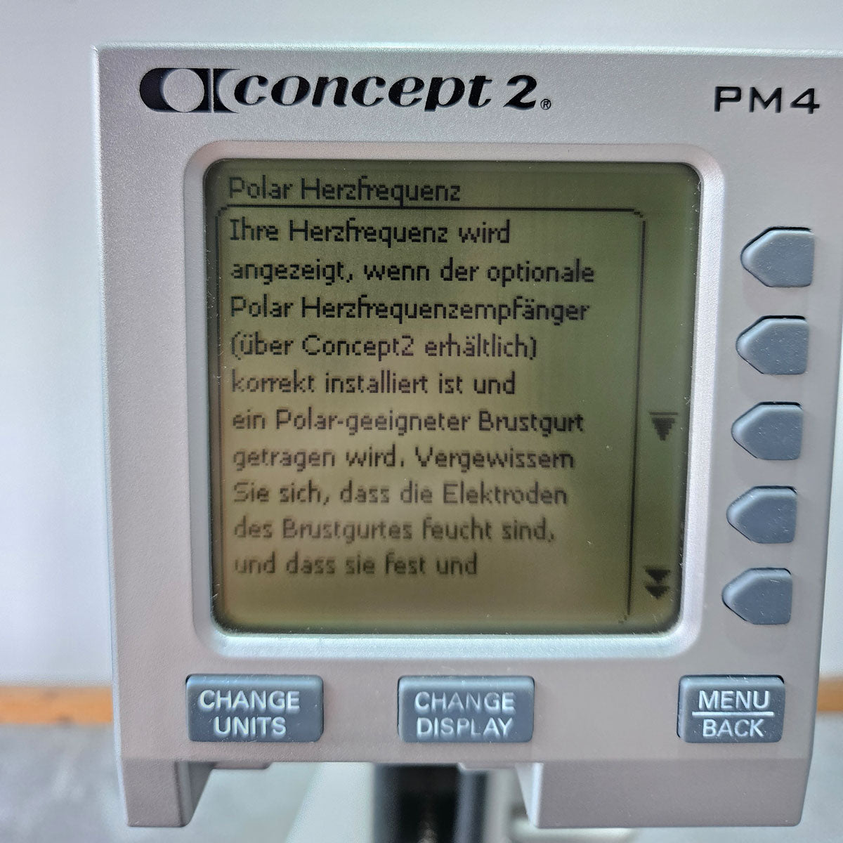 Concept2 Rudergerät Modell E mit PM4 Monitor - baugleich wie RowErg mit hohen Beinen, Farbe Hellgrau, gebraucht - geprüfter Zustand