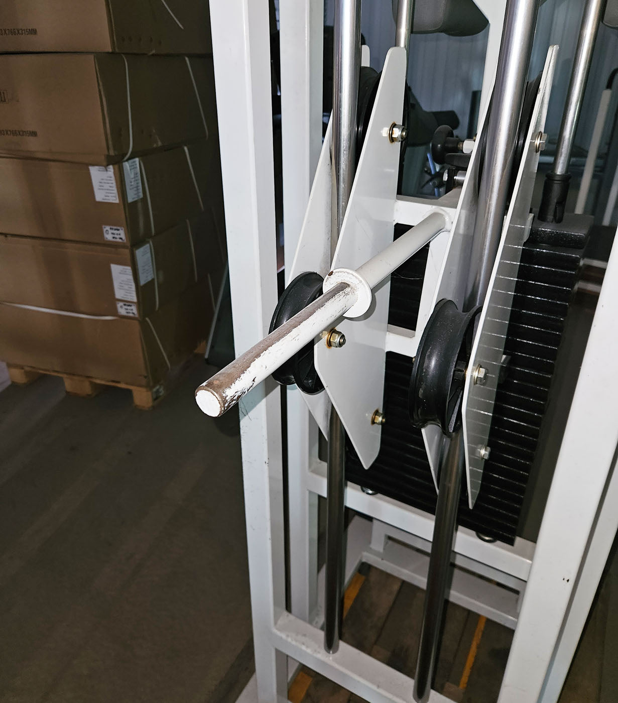 Panatta calf machine standing, Calf Machine, Basic Line, calf press, old school bodybuilding, frame color white, used with signs of wear, tested condition