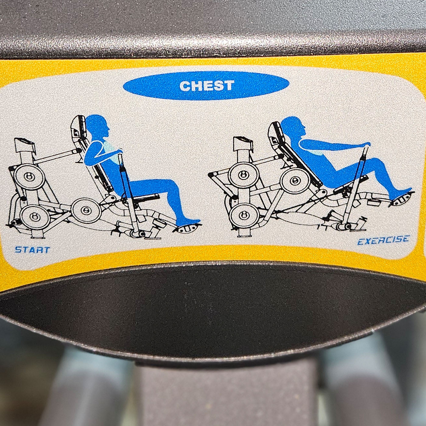 Hoist Roc-IT Decline Chestpress, RPL-5305 Bench Press Machine Negative, Negative Chest Press, Roc IT Plate Loaded Series, Frame Color Silver, Used - Refurbished Condition