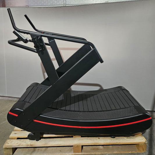 Curved Lamellen Laufband - ähnlich Assault Runner oder Woodway, Farbe Schwarz, gebraucht - geprüfter Zustand