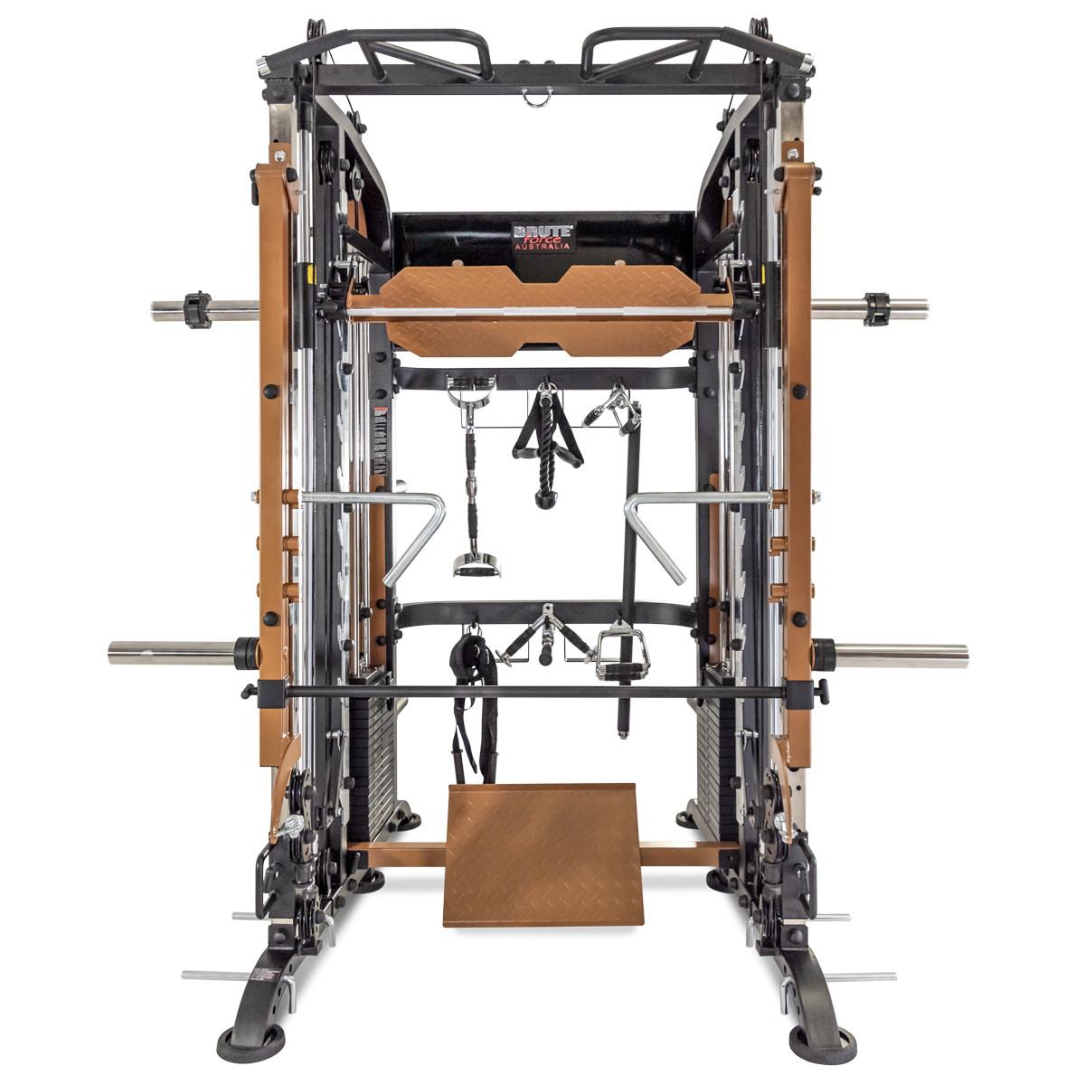 Brute Force 360PTX Functional Trainer Smith Machine, Rack, Beinpresse, Jammer Arms