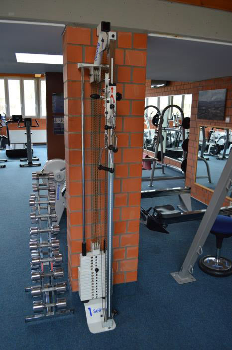 Kaphingst Explosionszug / Seilzug, höhenverstellbar, Wandmodell, weiß, 65kg, gebraucht