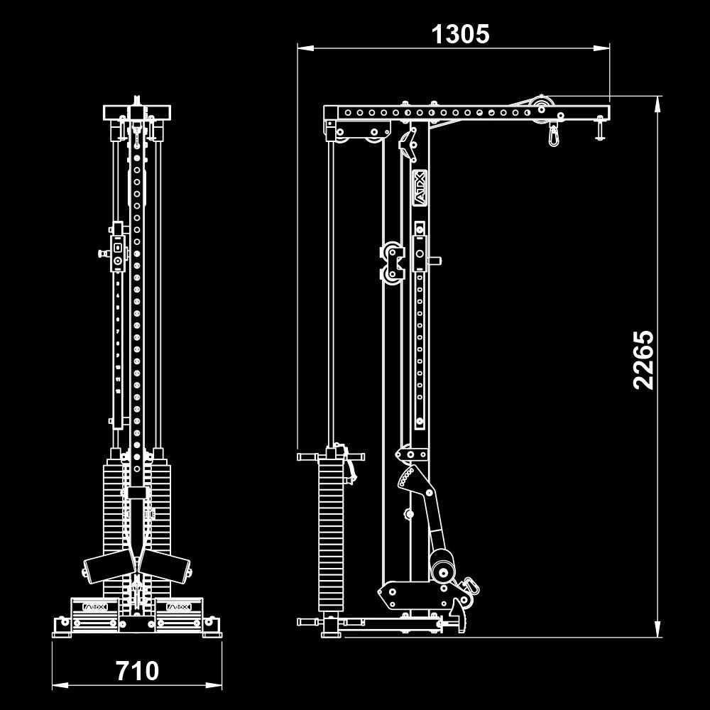 ATX Latzug Option MPX-780 - 125 kg Steckgewichte